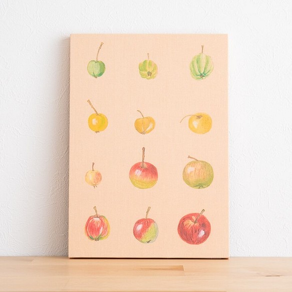 ファブリックパネル・アートパネル - 『野山のリンゴたち』 1枚目の画像