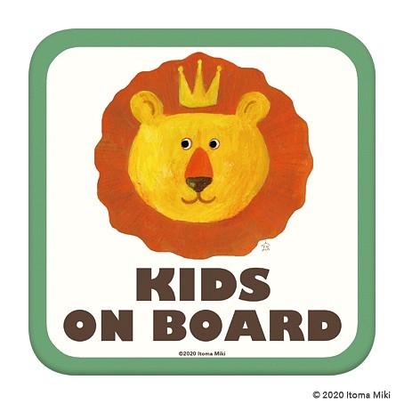 Kids on Board「ライオンの王子さま」車用　カーマグネット／子供が乗ってます 1枚目の画像