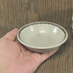 陶器 リム付き小鉢　青灰【210108】 1枚目の画像