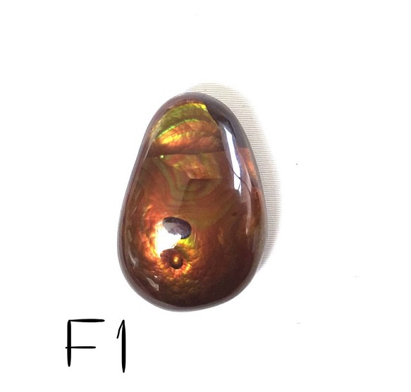 稀少石 ファイヤーアゲート Fire Agate ルース メキシコ産 12.5カラット F1