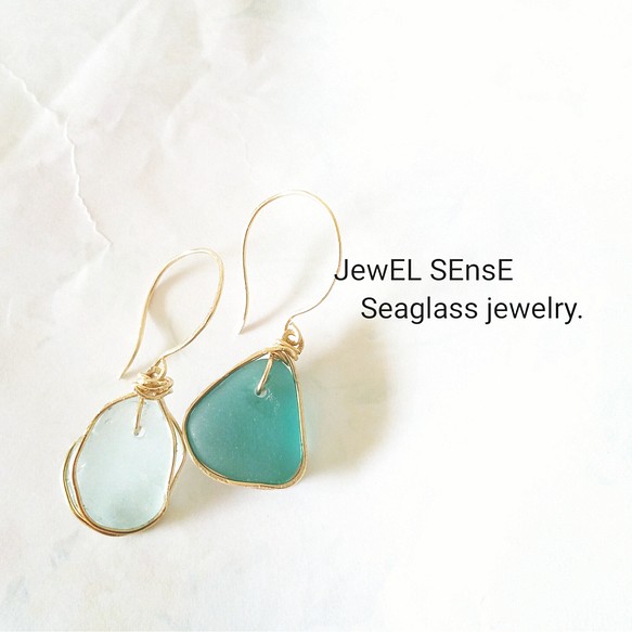 Seaglass jewelry pierce 第1張的照片