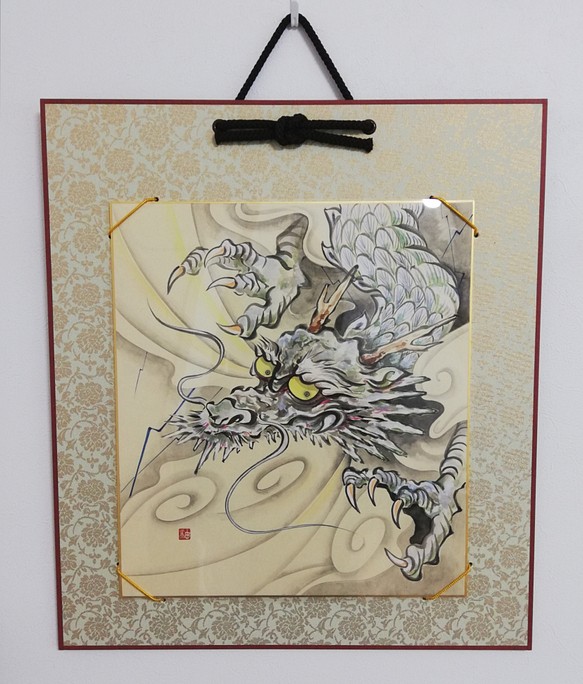 趣-omomuki- 色紙絵　「白銀龍」 1枚目の画像