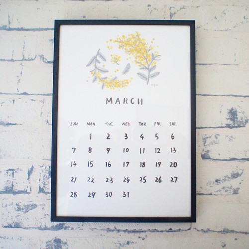 販売終了しました 22 季節の花のイラストカレンダー 手描きのオリジナルデザイン サイズ カレンダー Ayu 通販 Creema クリーマ ハンドメイド 手作り クラフト作品の販売サイト