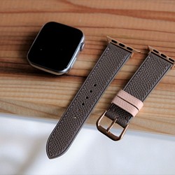 高級革使用　アップルウォッチバンド　腕時計　フランス産エプソンレザー