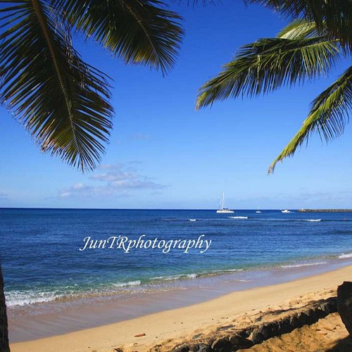 Sailing Off ハワイ海の写真 青い海 オーシャン ビーチ ヤシの木 南の島 南国 風景写真 マットフレーム 写真 グラフィック Juntrphotography 通販 Creema クリーマ ハンドメイド 手作り クラフト作品の販売サイト