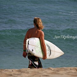 【Going Surfing】ハワイ写真　サーフィン　ビーチ　オアフ島　海　南の島　南国　風景写真　マットフレーム 1枚目の画像