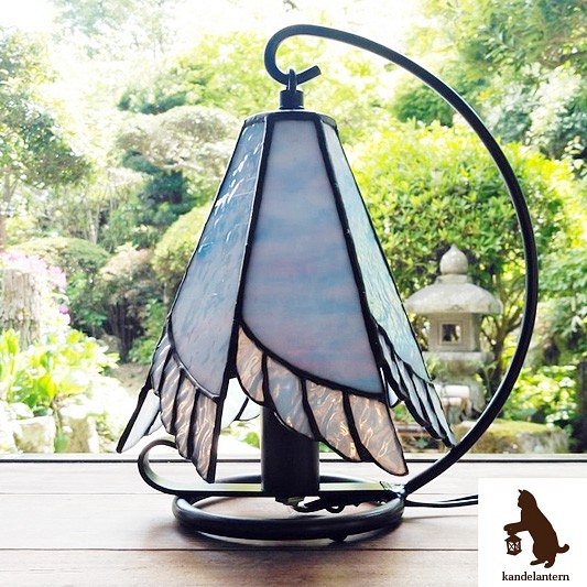 テーブルランプ(空色の羽)ステンドグラス ランプ【送料無料】