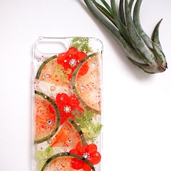 【watermelon】押しフルーツ iPhone6/6s/7/8plusサイズ 1枚目の画像