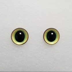 Q26　猫の瞳　１２㎜　グラスアイ　羊毛フェルト用 1枚目の画像