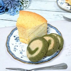 レモンシフォンケーキ＆抹茶,日本茶クッキーのプチギフトセット 1枚目の画像