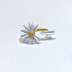リアル フラワー リング 指輪 マーガレット デイジー 花びら お花 1枚目の画像