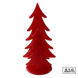 クリスマスツリー ピアス スタンド プラスチック製　レッド 1枚目の画像