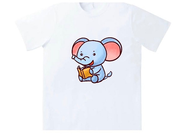 【受注生産】☆送料無料☆ 子供用Tシャツ 象Elephant 1枚目の画像
