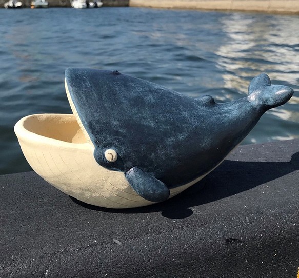 ナガスクジラ　Ｅ-120　陶製　/Fin whale/長鬚鯨 1枚目の画像