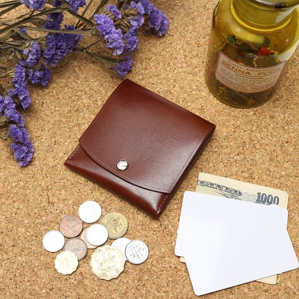 [免運費] 錢夾 &lt;&lt; -folder- 文件夾&gt;&gt; 優雅的國產真皮製成的雙折錢包 第1張的照片