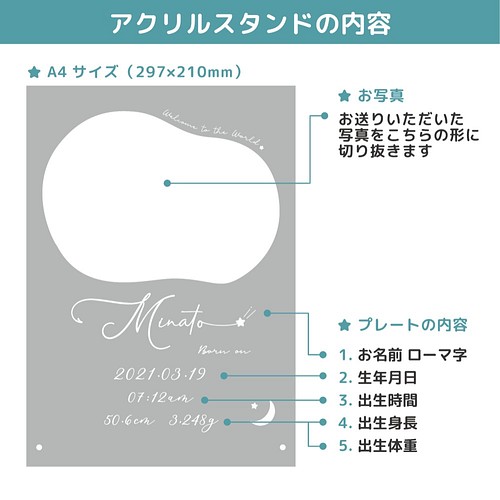 命名アクリルスタンド [simple] A4 雑貨・その他 23chuchoter 通販