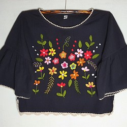タイハンドメイド刺繍 カレン族民族衣装スタイル シャツ・ブラウス 