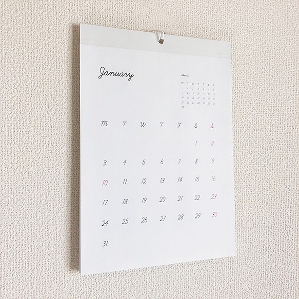 カレンダー 23年 シンプル 壁掛け 月曜日始まり カレンダー Fiori E Luce 通販 Creema クリーマ ハンドメイド 手作り クラフト作品の販売サイト
