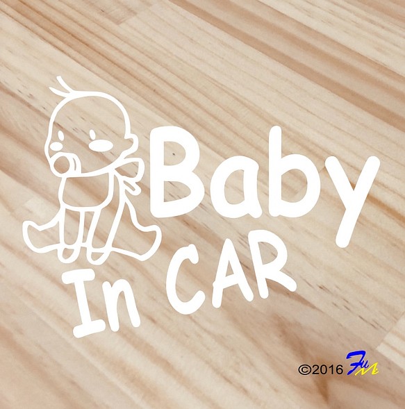 Baby In CAR 12 ステッカー 1枚目の画像