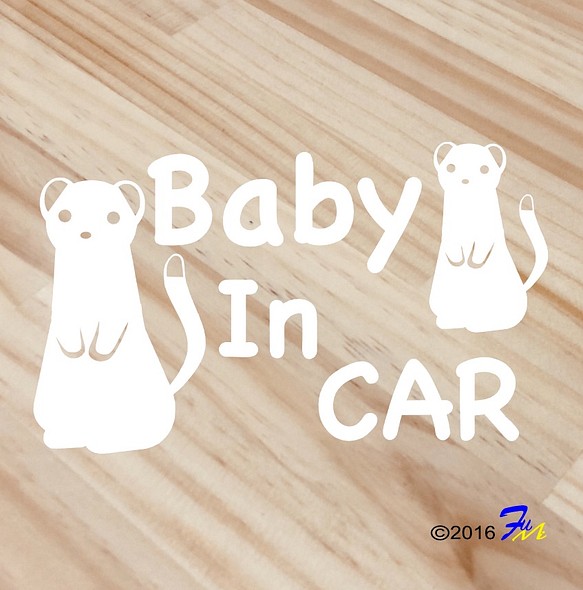 Baby In CAR 15 ステッカー 1枚目の画像