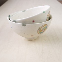水玉茶碗ーforestー（２個セット） 1枚目の画像