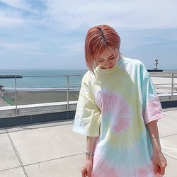 MAKEY＆Aileen OvettコラボTシャツ “TOGENKYO“ タイダイ柄 パステル XL