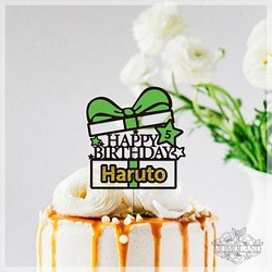 ★名前入り★誕生日ケーキトッパートレーン custom made cake topper 1枚目の画像