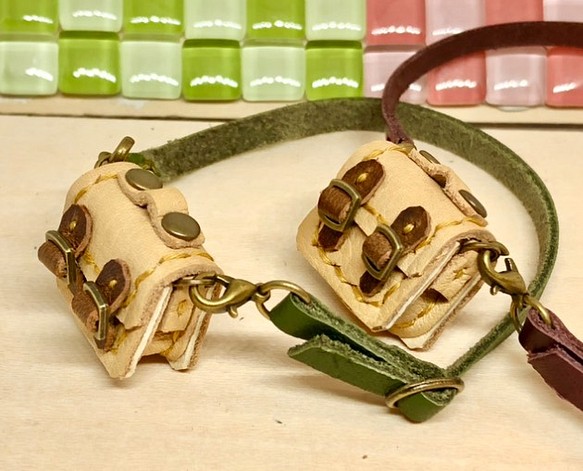 革細工　マイクロかばん調整紐　　一つ　miniature. 1枚目の画像