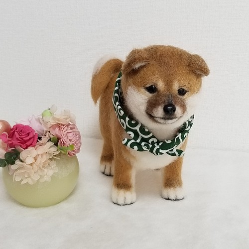 羊毛フェルト豆柴 柴犬子犬 完成品 羊毛フェルト Sweetdog ふぅ 通販 Creema クリーマ ハンドメイド 手作り クラフト作品の販売サイト