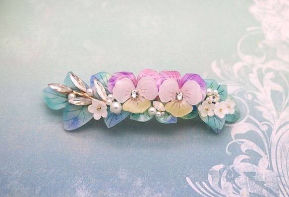 春天的顏色，三色堇珠寶*華麗的頭髮瓦萊塔 第1張的照片