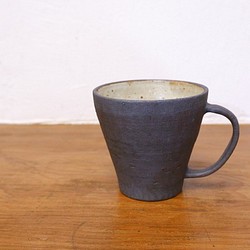 「きりかぶ　マグカップ　黒」　コーヒーカップ 1枚目の画像