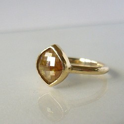 Y様専用　ナチュラルダイヤモンドの指輪(オレンジブラウン) 1枚目の画像