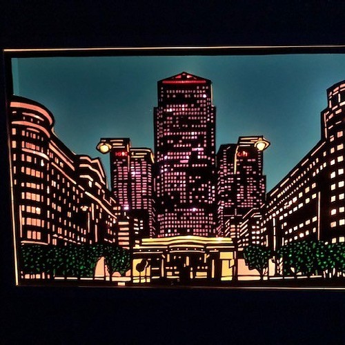 夜のビル風景 切り絵 ted 通販｜Creema(クリーマ)