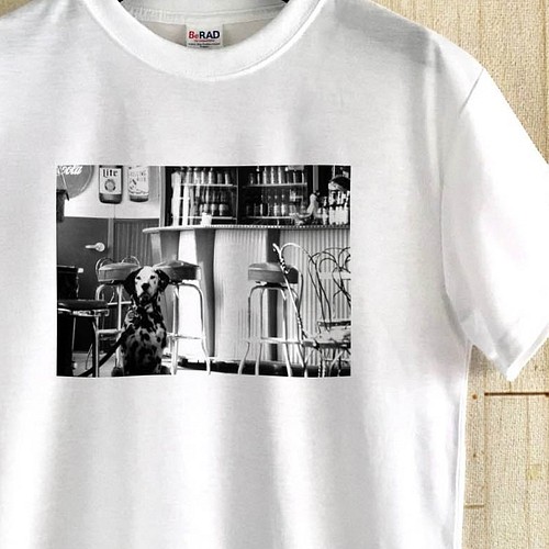 laundromat / モノクロフォトプリントTシャツ Tシャツ・カットソー ice 