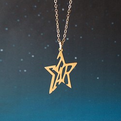 STAR(星) 英語 文字絵ペンダント 1枚目の画像