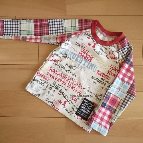 赤色でカッコいい♡長袖 Tシャツ ロンT トップス 100サイズ 子供服 mi