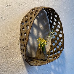 花器　(壁掛け網目模様) 1枚目の画像
