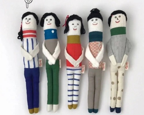 spiffy 一点物 ハギレシスターズ① doll 人形 女の子 handmade 北欧 東欧 ぬいぐるみ linen