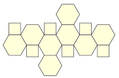 多面体ミラー万華鏡 切頂八面体B 内蔵LEDが非接触で光ります