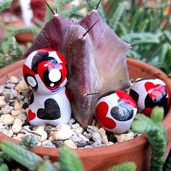 陶土製「鉢に棲む妖精」　箱庭･鉢庭･植物用アクセサリー 1枚目の画像
