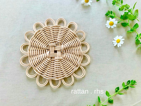 ラタンの花プレート その他インテリア雑貨 rattan.rhs 通販｜Creema