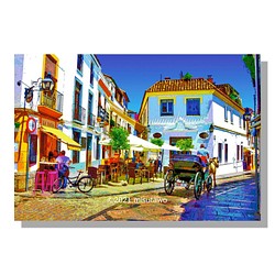 【選べる3枚組ポストカード】スペイン コルドバの街角【作品No.151】 1枚目の画像