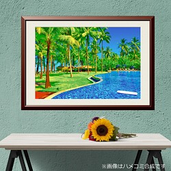 【アートポスター】タイのリゾートプール（作品No.158） 1枚目の画像