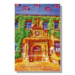 【選べる3枚組ポストカード】ドイツ クヴェトリンブルク市庁舎のエントランス【作品No.250】 1枚目の画像