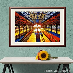 【アートポスター】ドイツ 夕暮れのリューベック中央駅（作品No.274） 1枚目の画像