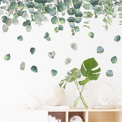 ウォールステッカー S54　北欧 植物　葉　リビング　DIY 壁飾り　壁シール　インテリアシート　送料無料 1枚目の画像