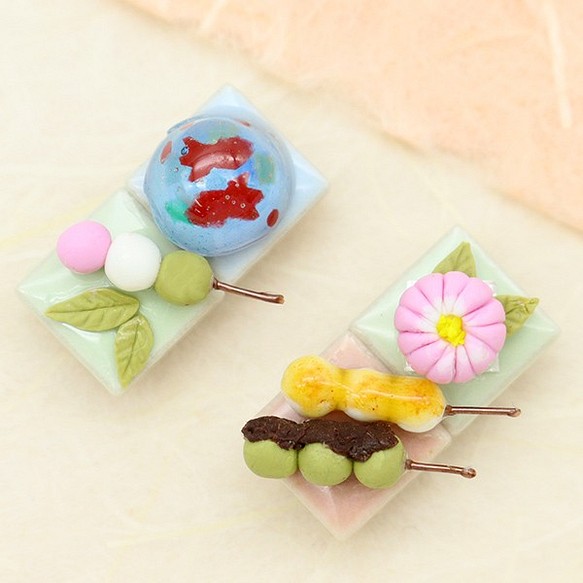 小さい和菓子のマグネットセット1　handmade-202108-030 1枚目の画像