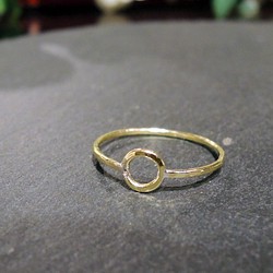 華奢な真鍮まんまるリング（小サイズ） 1枚目の画像
