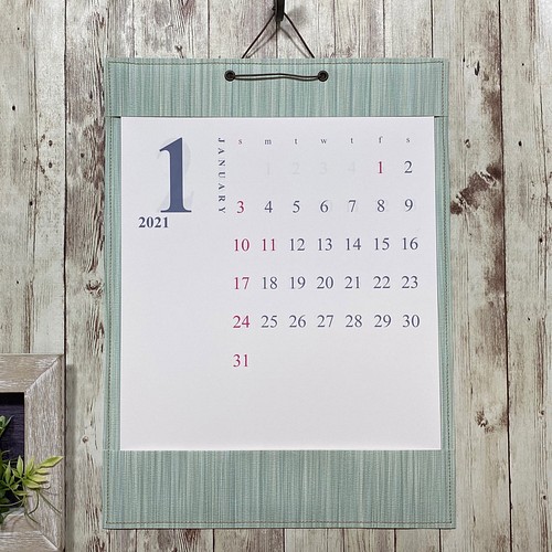 22シンプルカレンダー 壁紙ラッピングa3 ブルークロス カレンダー F Create 通販 Creema クリーマ ハンドメイド 手作り クラフト作品の販売サイト