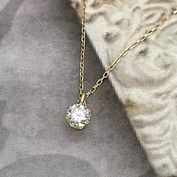 ひとつぶダイヤ～ K18YG 0.15ct ダイヤモンド ネックレス ネックレス・ペンダント Ｍ＇ｓ☆Ｄｉａｍｏ～エムズディアモ～  通販｜Creema(クリーマ)